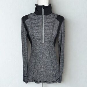 lululemon athletica Run Your Heart Out 3/4 Zip Long Sleeve Top Women Size 6